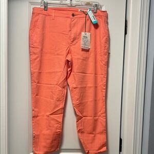 Coral Chino Pants cosmic blue love size 12